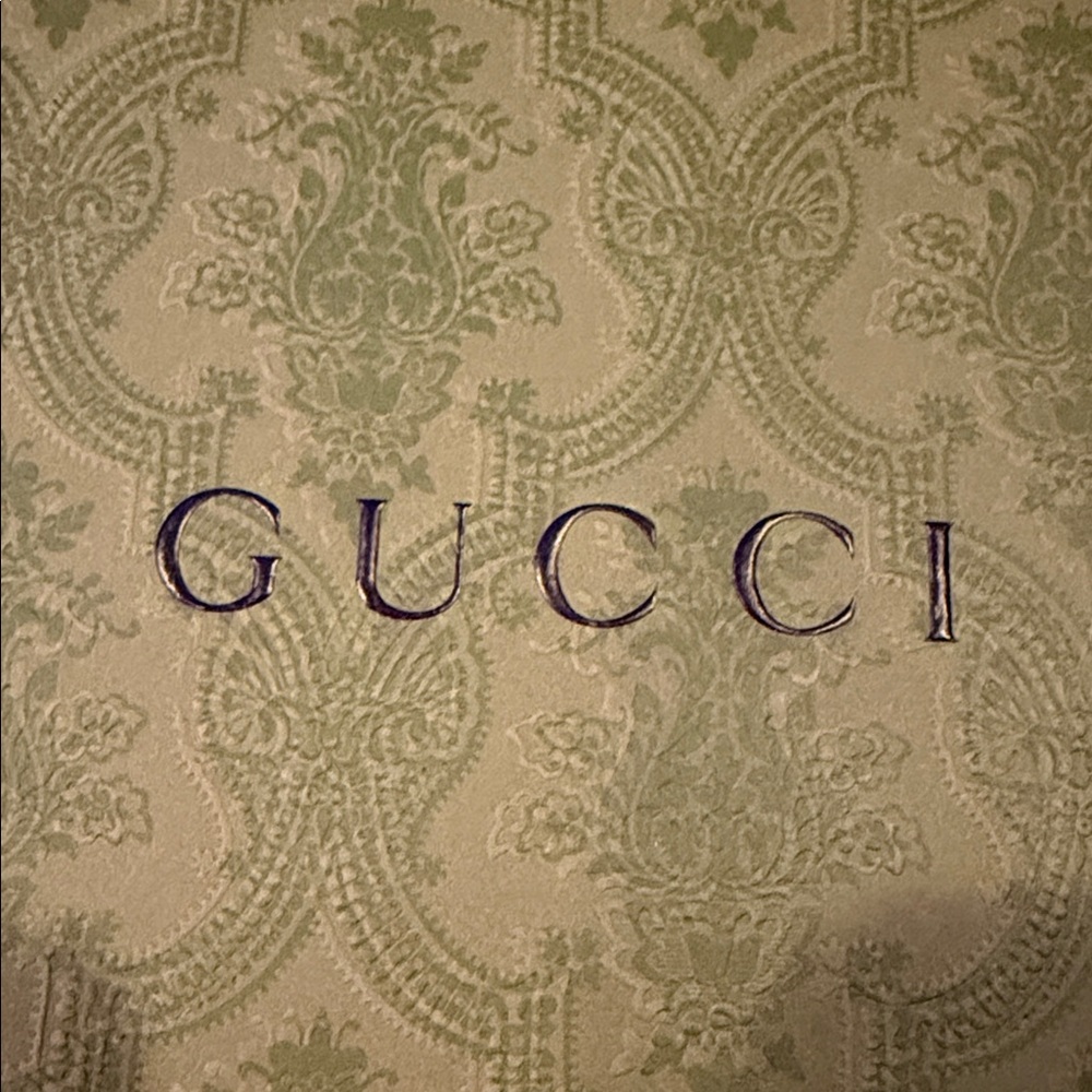 Gucci Olive Green Embossed Rectangular Empty Box … - image 2